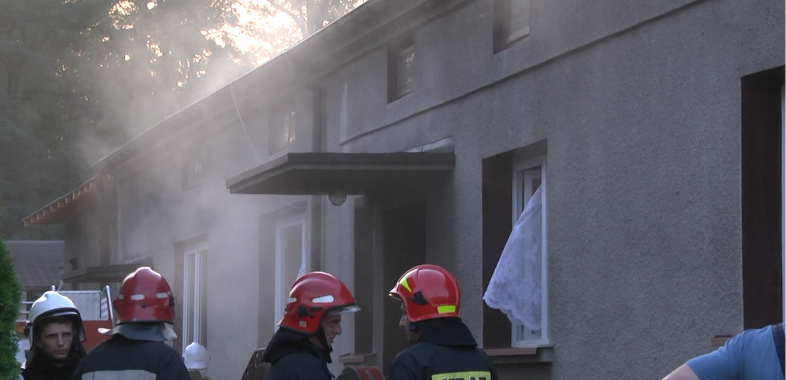 Pożar budynku przy ul. Uniejowskiej